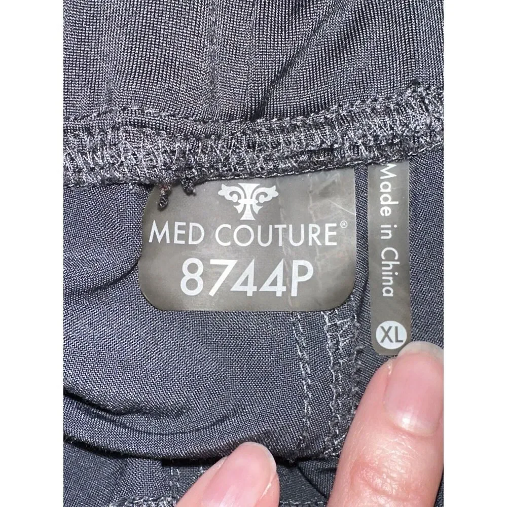 Med Couture Scrub‎ Pants Xl Gray No Drawstring